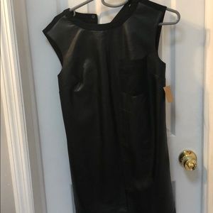 Faux leather dress